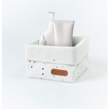 Little Gusto Organizer Sepet Bebek Cosmos Beyaz  Pamuk 15X17 cm