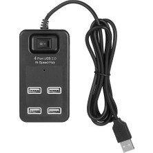 Top Geek 4 Bağlantı Noktalı USB 2.0 Yüksek Hızlı Portu - Siyah (Yurt Dışından)