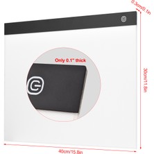 Top Geek A3 Ultra Ince LED Işık Dijital Grafik Çizim Pedi (Yurt Dışından)