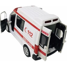 Vardem Sesli Işıklı Çek Bırak Metal Ambulans - 588B-AMBULANS