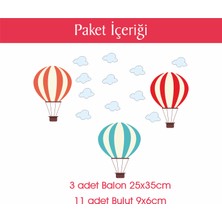 Dekorum Hazır Uçan Balon ve Bulutlar Çocuk Odası Duvar Sticker