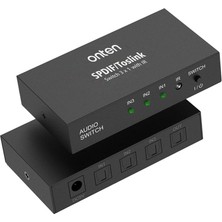 Onten OTN-37507 Spdıf/toslink Lpcm 2.0 Dts Dolby-Ac3 192KHZ 3 Port Kumandalı Optik Audio Switch