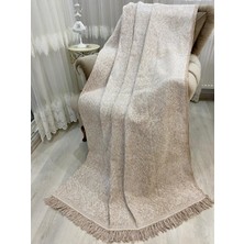 Özlü Home Özlü Home kol Kapatan Lüks Pamuklu Koltuk Örtüsü Bej 170X353