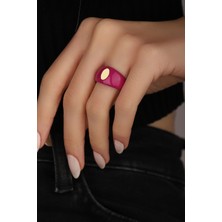 Mistik Silver Taşsız Mineli Oval Gümüş Yüzük