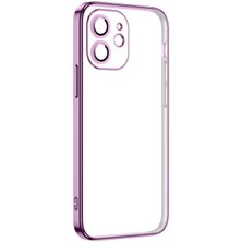 iPhone 12 (6,1) Kılıf Kamera Lens Korumalı Ince Elektroplatin Kaplama Zarif Kapak