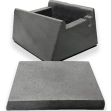 RocArt Home Beton Metrik Kül Tablası (Gri)