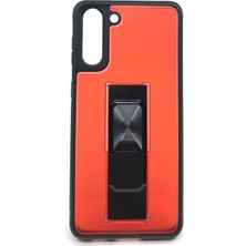 Nettech Samsung Galaxy S21 Plus Uyumlu Microcase Mıknatıs Yüzüklü Silikon Kılıf