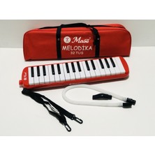 Kırmızı Masis 32 Tuşlu Melodika Yüksek Kalite Materyal ve Türkiye Menşeli Tasarım