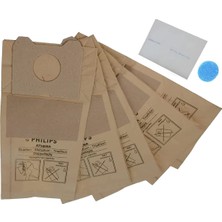 Marketto Philips Fc 6843 Süpürge Kağıt Toz Torbası 5 Adet +2li Micro Filtre