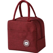 SunniMix Öğle Yemeği Çantası Soğutma Yağı ile Cepli Iş Seyahat Çocuklar Için Kırmızı (Yurt Dışından)