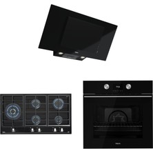 Teka Dvt 98660 Tbs Bk Davlumbaz Gzc 95320 Xbc Ocak + Hlb 8600 Bk Fırın + Ankastre Set Siyah