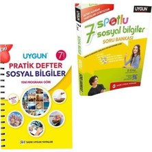 Sadık Uygun Yayınları 7. Sınıf Sosyal Spotlu Soru Bankası + 7. Sınıf Sosyal Pratik Defter (Spiralli)