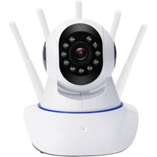 Teknomila 360° Wifi Ip Güvenlik Kamera 5 Antenli Gece Görüşlü Sensörlü Harekete Duyarlı Ip Kamera