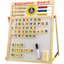 Masho Trend Çocuk Manyetik Yazı Tahtası Ahşap Eğitim Türkçe Matematik Öğrenme