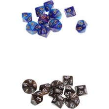 Dynwave 20 Adet Polyhedral Zar Set 10 Taraflı D10 16MM Mtg Rpg Rol Oynama Oyunu Için (Yurt Dışından)