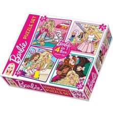 Dıytoy 1888 Dıytoy Süper Renkli 4ü1 Arada Puzzle Set - Barbie / 24+35+54+70 Parça Puzzle