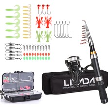 Lixada 2.1m / 2.3m Olta Makarası Combo Kit Takımı - Siyah (Yurt Dışından)