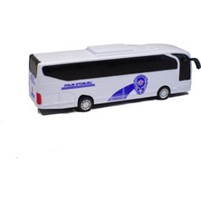 Mixoyuncak Oyuncak Otobüs Polis Otobüsü Sürtmeli Beyaz 22 cm