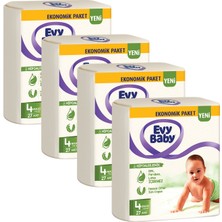 Evy Baby Bebek Bezi 4 Beden Maxi 4'lü Fırsat Paketi 108 Adet ve Islak Havlu 2X56 Adet