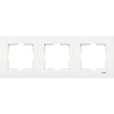 Viko Karre Beyaz Üçlü Yatay Çerçeve