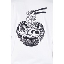 Noodle Baskılı Tshirt White