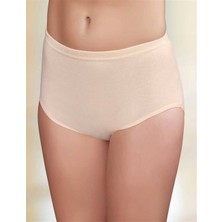 Şahinler Krem Ribana Yüksek Bel Bato Slip 6lı Ekonomik Paket MB008