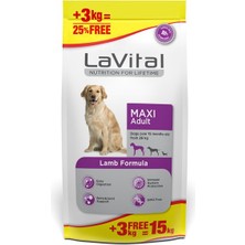 La Vital  Büyük Irk Kuzu Etli Yetişkin Köpek Maması 12+3 kg