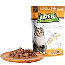 Jungle Kısırlaştırılmış Tavuklu Pouch Yetişkin Kedi Konservesi 85 gr