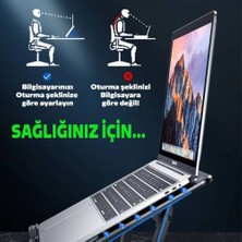 Coofix Coofbe Rgb Işıklı Ayarlanabilir Ultra Sessiz Çift Fanlı Laptop Soğutucu Laptop Standı