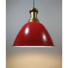 Riolight modern,rustik,vintage mutfak,oda,cafe,oteller için kırmızı 1xe27 metal sarkıt avize çap:28cm