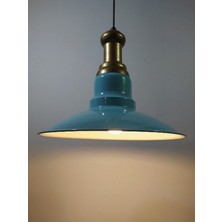 Riolight  Retro Turkuaz Tekli Metal Sarkıt Avize Çap: 30CM