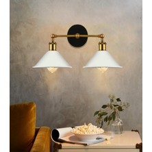 Riolight  Retro Ikili Metal Aplik Şapka Çapı: 22CM