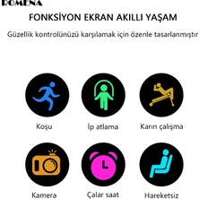 Romane Kadınlar ve Erkekler Için Uyumlu Elektronik Akıllı Saat Android ve Ios Destekli Fitness Takibi Sportif Akıllı Saat (Yurt Dışından)