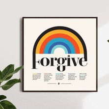 Minimal Reklam Dijital Forgive Çerçevesiz Poster/afiş