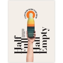 Minimal Reklam Dijital Half Full Çerçevesiz Poster/afiş