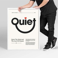 Minimal Reklam Dijital Quiet Çerçevesiz Poster/afiş