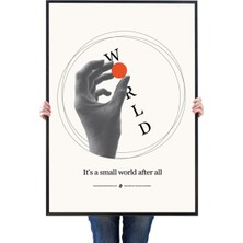 Minimal Reklam Dijital Small World Çerçevesiz Poster/afiş