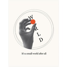 Minimal Reklam Dijital Small World Çerçevesiz Poster/afiş