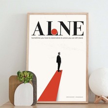 Minimal Reklam Dijital Alone Çerçevesiz Poster/afiş