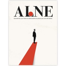 Minimal Reklam Dijital Alone Çerçevesiz Poster/afiş