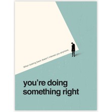 Minimal Reklam Dijital Looking Back Çerçevesiz Poster/afiş