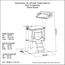 Pati Homes Patihomes Xl Vıp Katlı Yataklı Kedi Evi - Kedi Tırmalaması Bej