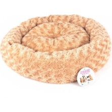 Pet Pretty Petpretty Kedi ve Köpek Simit Yatak Peluş Açık Kahve 55X55 cm