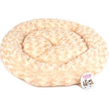 Pet Pretty Petpretty Kedi ve Köpek Simit Yatak Peluş Krem 55X55 cm