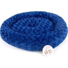 Pet Pretty Petpretty Kedi ve Köpek Simit Yatak Peluş Mavi 55X55 cm