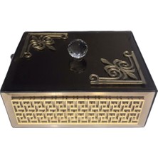 Arpe Dekor Cam Gold Detaylı Mücevher Kutusu