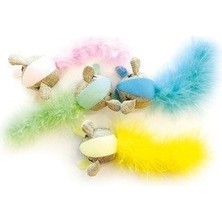 M-Pets Fare Şekilli Tüylü Keten Kedi Oyuncagı 17X7X4 cm Pembe 1 Adet