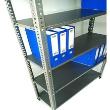 Rafburada® 6 Katlı Galvaniz Çelik Raf. Depo, Kiler, Dosya Rafı 1.50 MM-31X93-200 cm