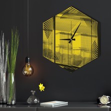 Makta W'clock Geometrik Ayna Duvar Saati