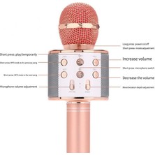 3C Store Bluetooth Uyumlu Kablosuz Mikrofon Ev Karaoke Mikrofonları Hoparlör El Tipi Müzik Çalar Şarkı Söyleyen Kaydedici Ktv (Yurt Dışından)